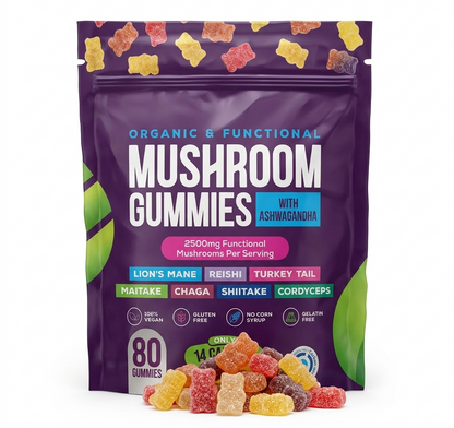 CLARO — The 6-Mushroom Clarity Gummy | 2500mg Per Serving | 80ct