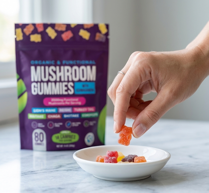 CLARO — The 6-Mushroom Clarity Gummy | 2500mg Per Serving | 80ct